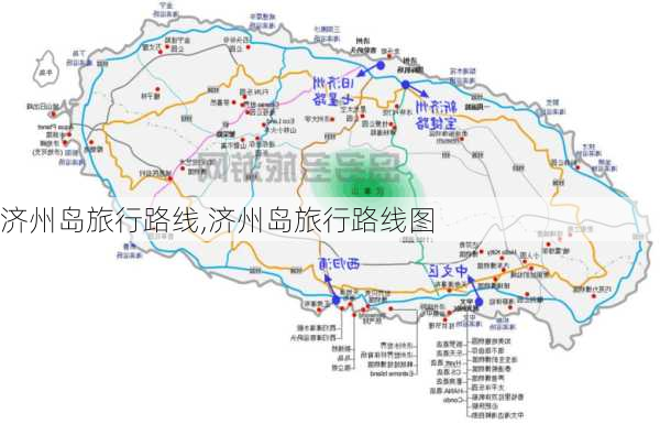 济州岛旅行路线,济州岛旅行路线图